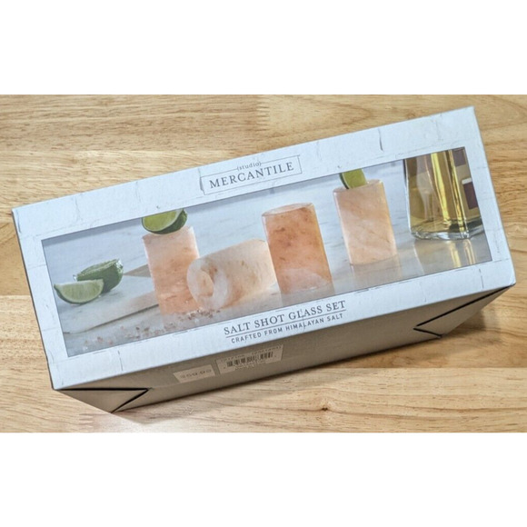 Studio Mercantile Himalayan Salt Shot Glasses, Set of 4, Crafted from Himalayan - Picture 2 of 6